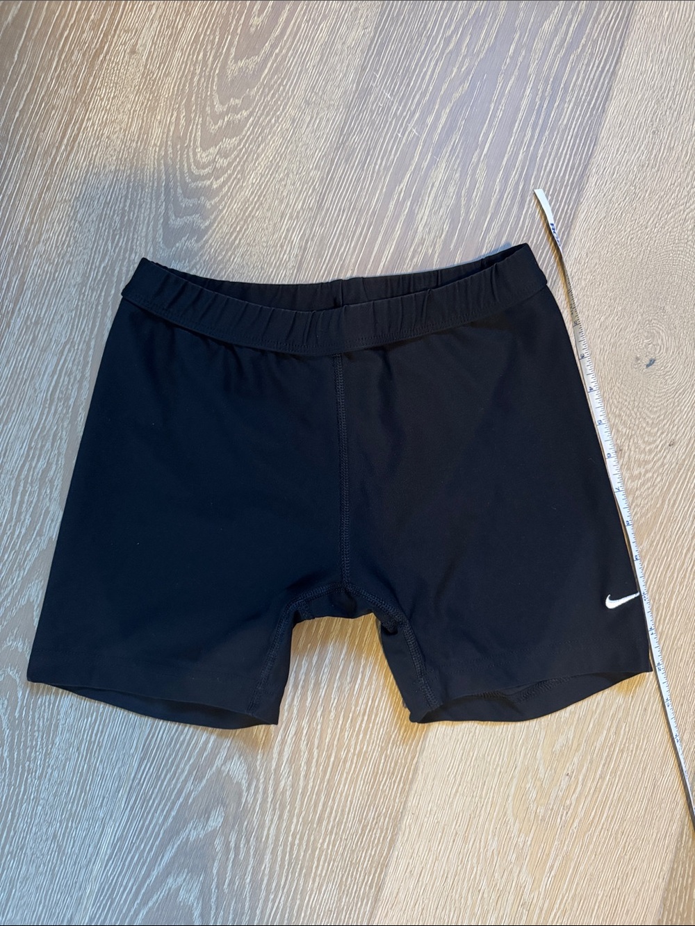Nike Black Performance Bike Shorts with White Swoosh